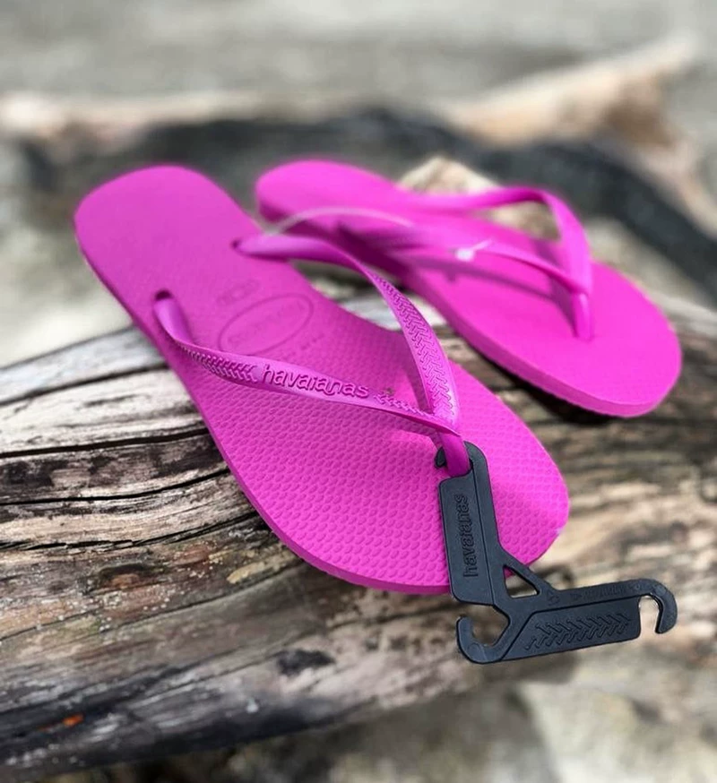 Шлепанцы Havaianas, нескользящие классические сланцы с тонким ремешком