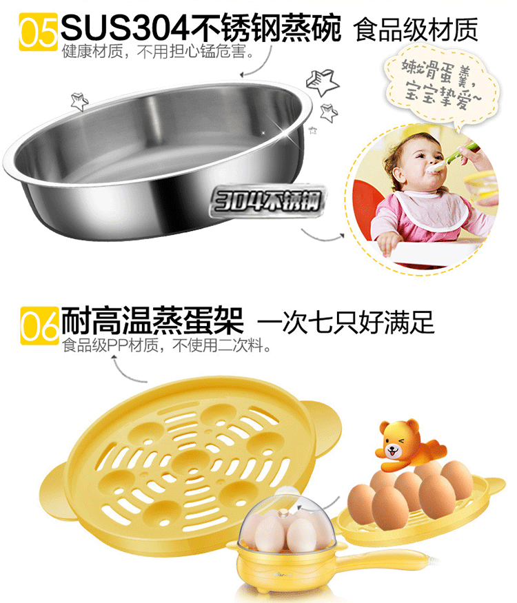 Omelette hấp trứng gia đình mini cắm nhỏ chảo rán tự động tắt nguồn trứng ăn sáng - Nồi trứng ca nấu mì siêu tốc mini