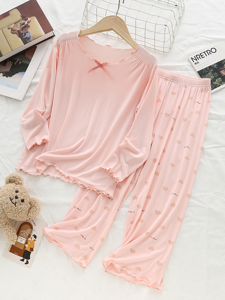 Soft Glutinous Breathable Kids Modal Pajamas Girls' Home Wear Girl Air Conditioning Clothes Lace Pajamas Baby Ice Silk Thin — 3