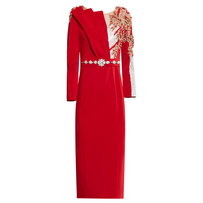 Evening dress, skirt, food bag Evening dress, skirt, food bag