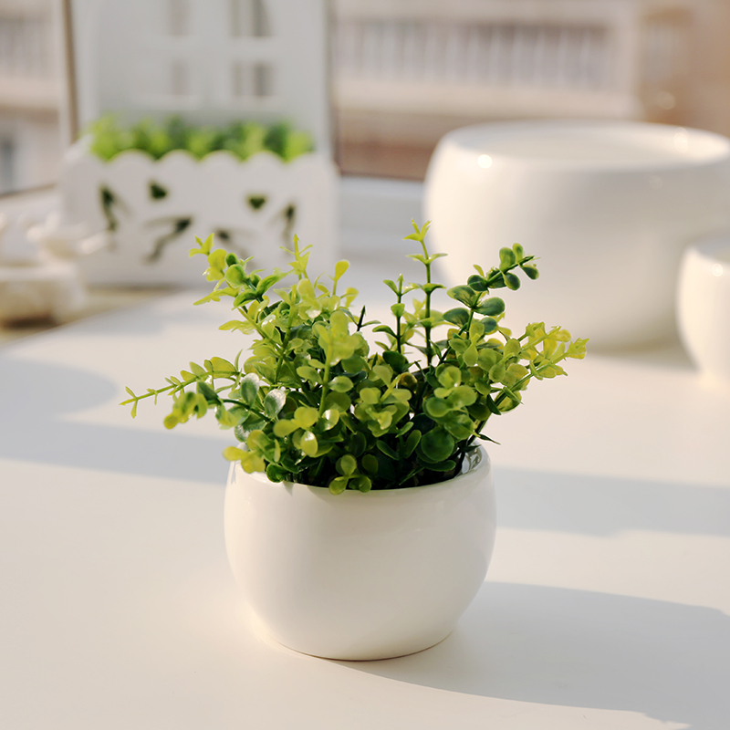 And home emulation floral green plant millan grass money leaf floral with hay Eugali plastic flower and grass fake flowers