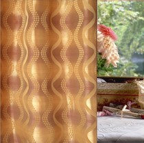  Promotional economic curtains European-style wavy pattern 1 8*1 8 meters high send hook through rod track 2 curtains