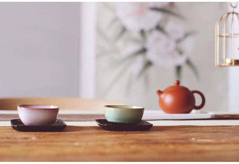 Yixing Japanese coarse ceramic tea cup purple sand to build one single variable sample tea cup cup female household kung fu master