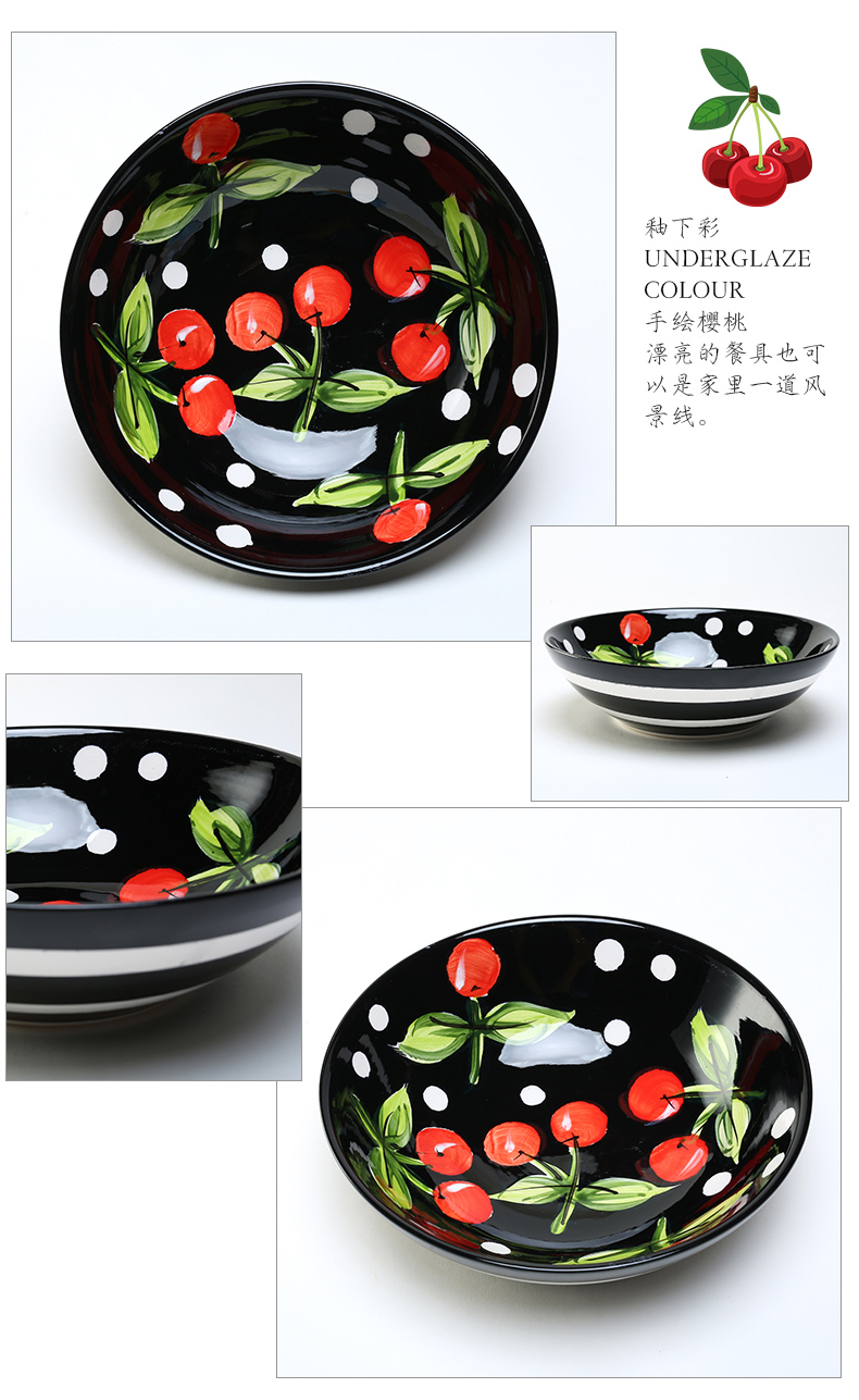 Ceramic tableware eight inches ball mercifully rainbow such as bowl bowl of individual creative move hand - made home soup bowl big rainbow such as bowl a salad bowl