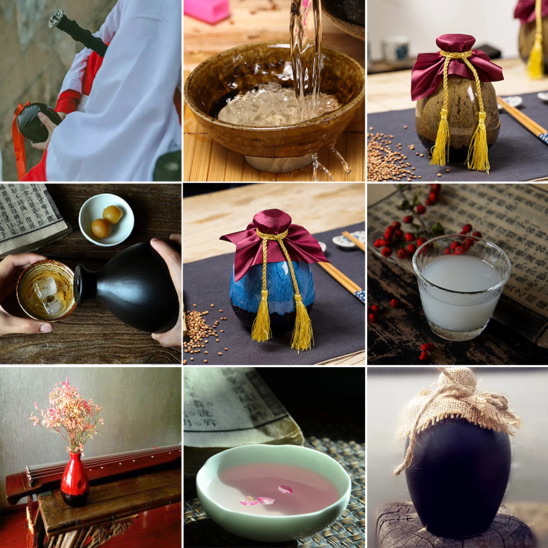 3 65 Ancient Garden Yixing Ceramic Empty Wine Bottles Decorative