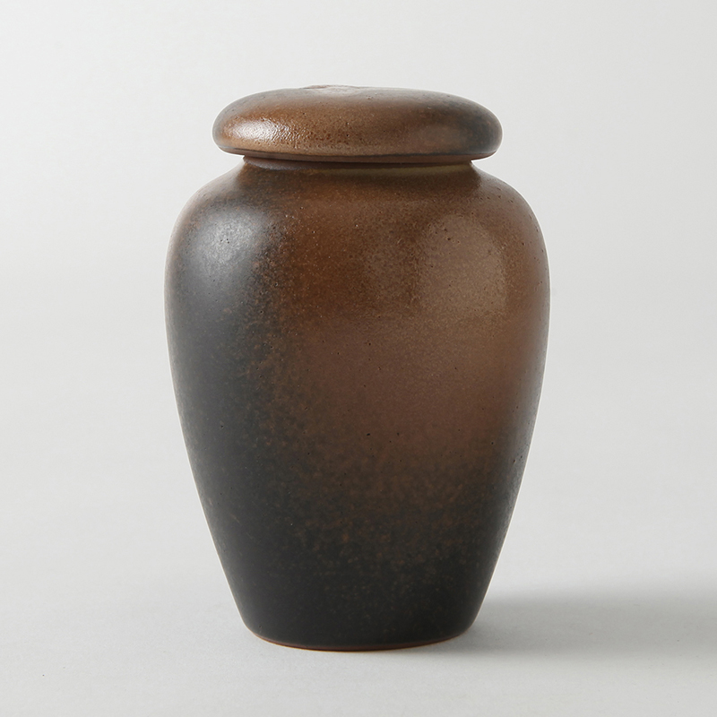 Ceramic POTS violet arenaceous coarse pottery violet arenaceous caddy fixings seal mini small tea caddy fixings variable storage slim