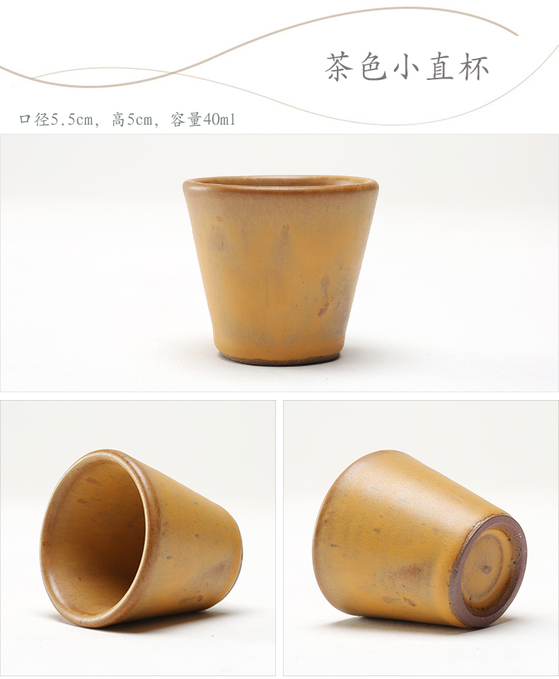 The ancient garden of coarse pottery cups Japanese kung fu tea master single building lamp cup cup of yixing purple sand pottery and porcelain tea cups