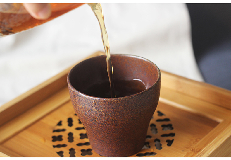 Coarse pottery sample tea cup of the big Japanese glass violet arenaceous bowl with Coarse pottery kung fu tea glass ceramic cup firewood master CPU