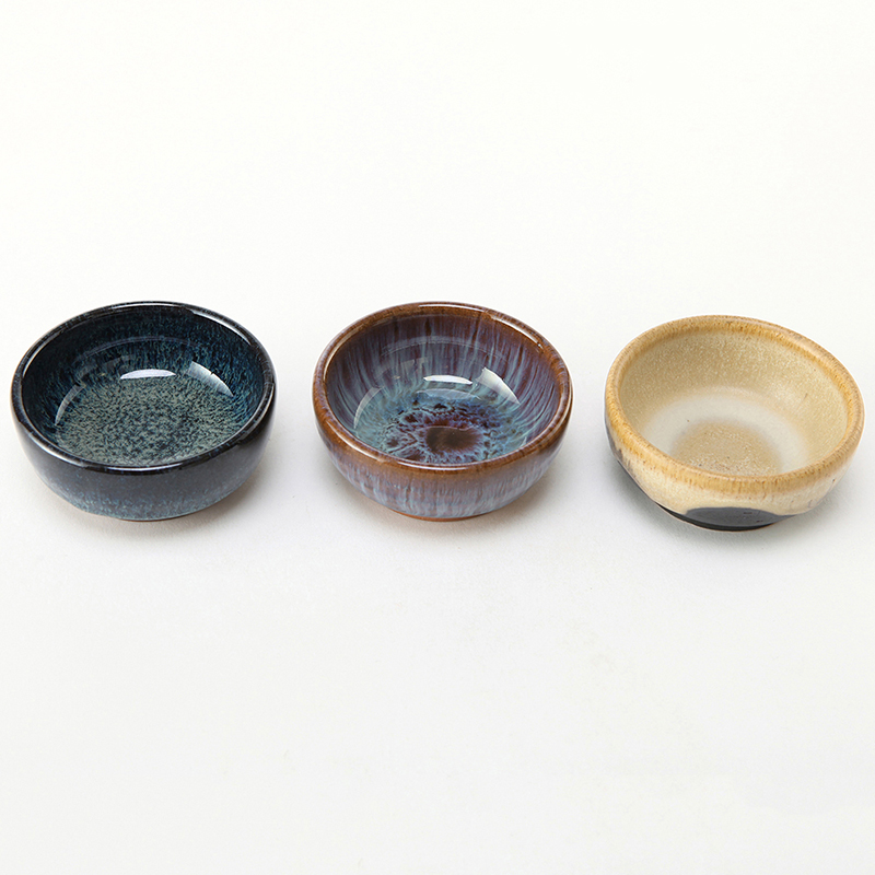 The ancient garden ceramics yixing purple sand cup glaze single glass up sniff coarse ceramic tea set to restore ancient ways The sample tea cup big expressions using straight