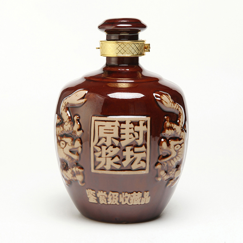 Package mail ancient garden soil in yixing pottery jars 5 jins of stock pot liquor cylinder retro home wine jar ceramic empty bottles