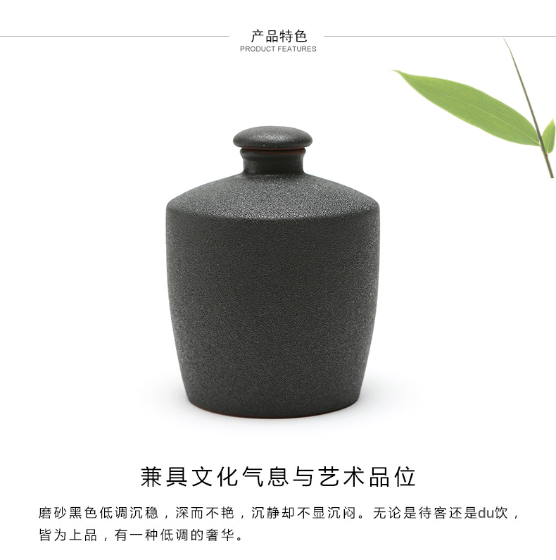 Ancient garden the scrub ceramic bottle aged 1 catty earthenware jar decoration seal wine liquor wine flask