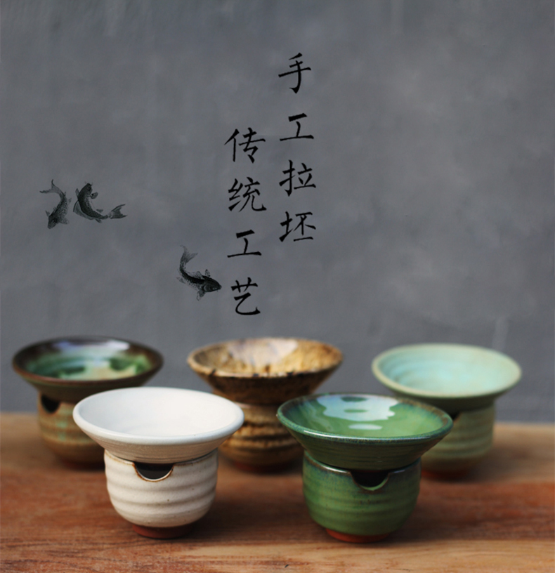 Coarse pottery purple sand pottery and porcelain tea leaves filter) arrange ushering tora filter kung fu tea tea accessories tea tea with restoring ancient ways