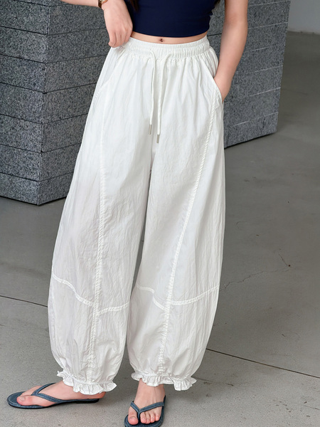 Girls' Summer Thin Lantern Pants, Trendy Quick-Dry Pants for Older Girls, Children's Mosquito-Proof Pants, Fashionable Cropped Pants — 3