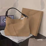 Демисезонная ретро замшевая вместительная и большая сумка на одно плечо, ремешок для сумки, в корейском стиле