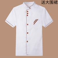 Белый фартук, короткий рукав