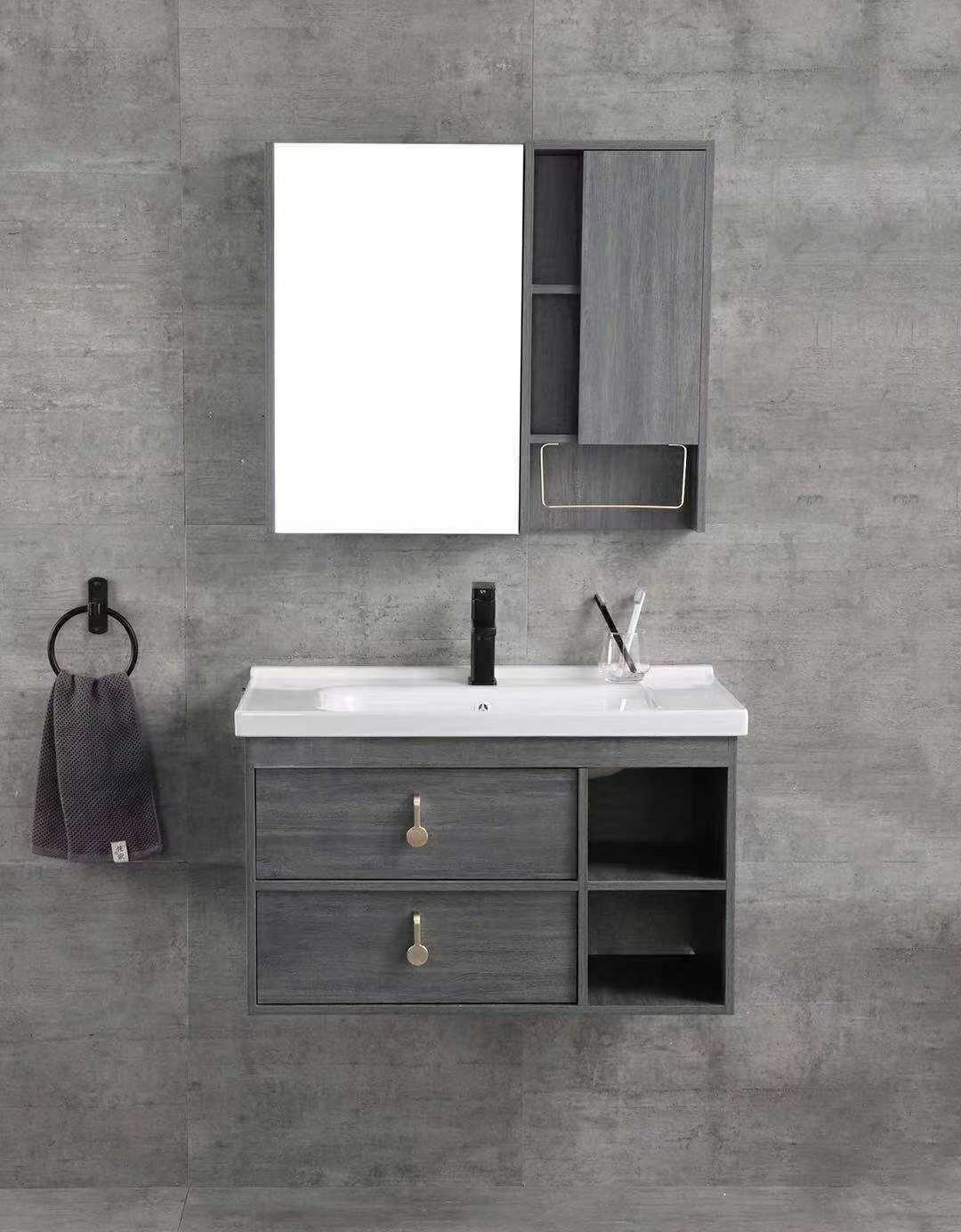 2020 Bathroom Cabinet Solid Wood Ecological Board Cabinet Really Good Goods Low Prices