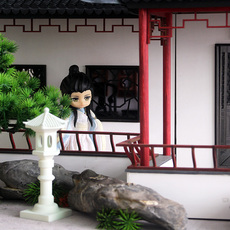 bjd场景道具娃屋 【墨墟】ob11古风场景【灵泽】娃屋背景板材料包 Ink market