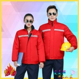 Зимний износостойкий пуховик для работы, хлопковая куртка, рабочая одежда, увеличенная толщина