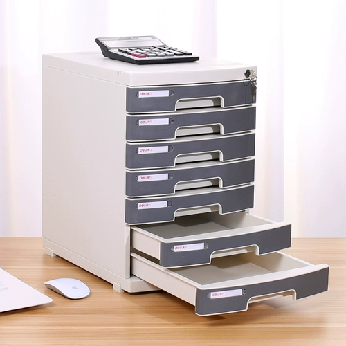 Джили Office Desktop File Cabinet Multi -Layer Seven -Layer большие данные с шкафом для хранения блокировки пять -Layer A4 Office Plaalte Table File File Box Hessurate Cavence Office Office