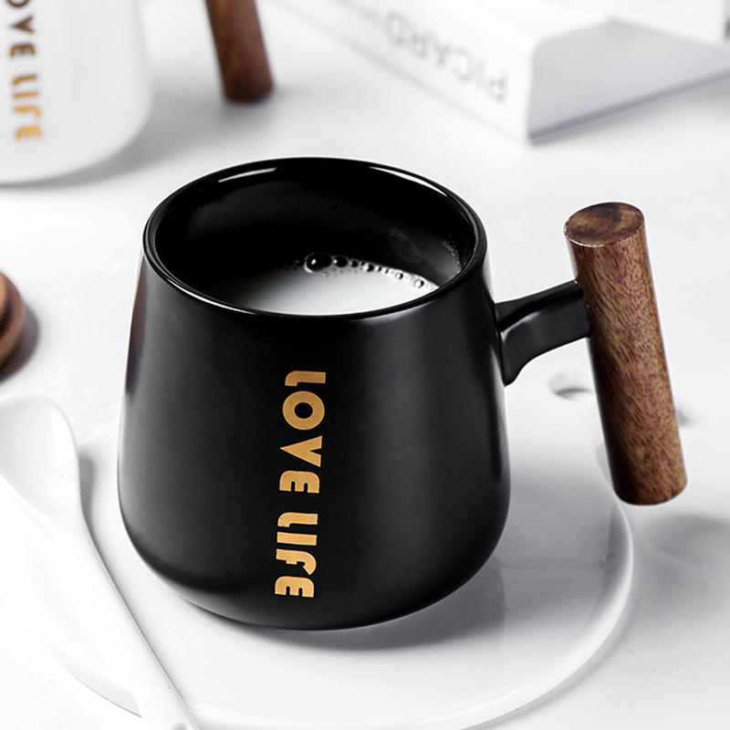 Nordic ceramic cups with cover keller individuality creative trend male and female students office tea ultimately responds cup