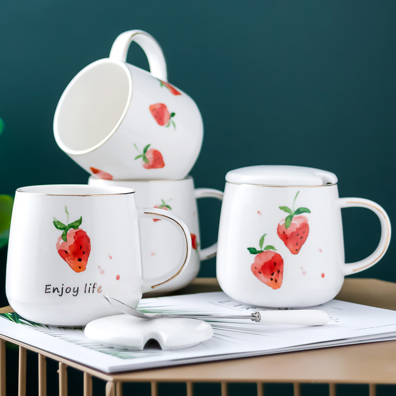Nordic ins cup individuality creative trend express girl students home mark ceramic cup coffee cup