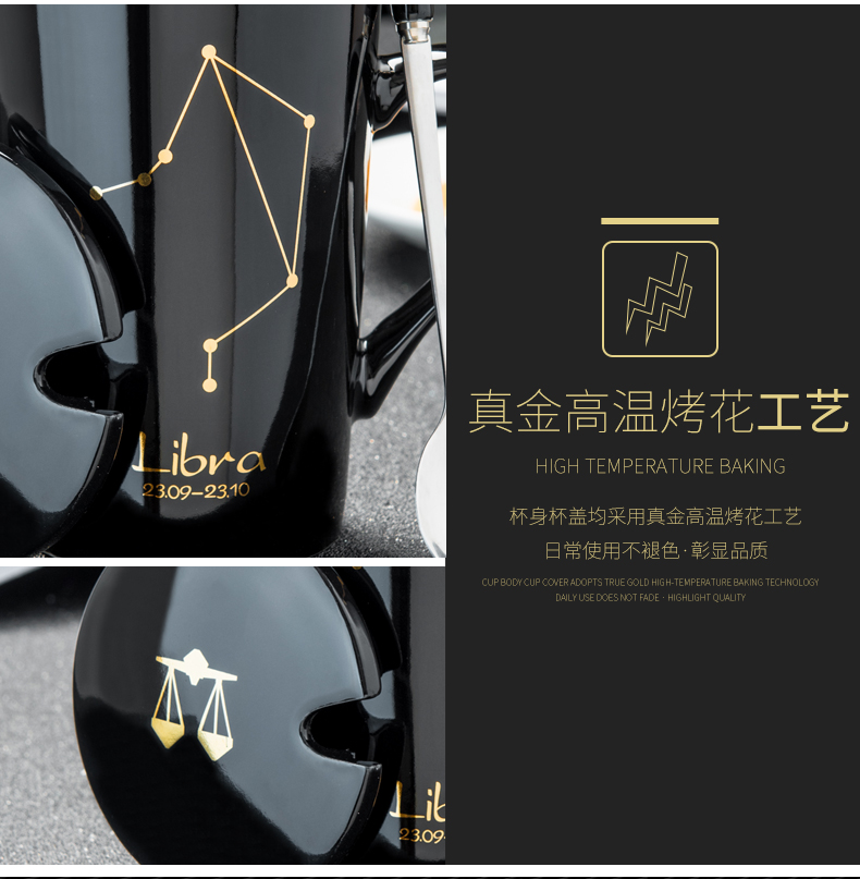 Creative move with cover glass ceramic keller spoon tide lovers ultimately responds a cup of coffee cup men 's and women' s cup