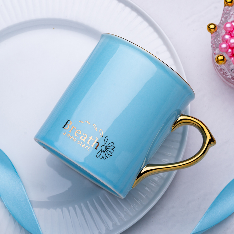 Ins Nordic style ceramic cups male and female students creative household keller cup coffee cup couples move