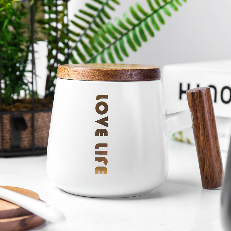 Nordic ceramic cups with cover keller individuality creative trend male and female students office tea ultimately responds cup