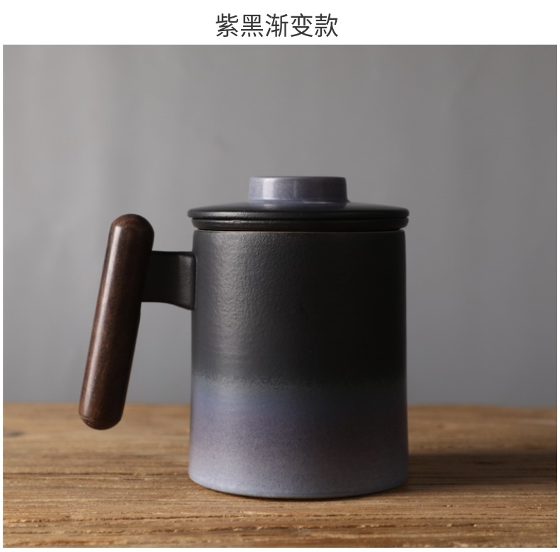 Creative Japanese ceramic cup individuality tide restoring ancient ways of household tea mugs office separation of tea cups