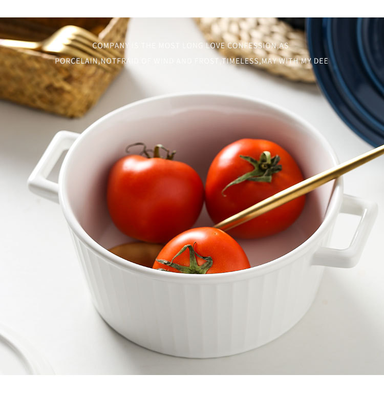Japanese creative household ears with cover rainbow such use large student rainbow such as bowl of the big bowl of noodles bowl of ceramic tableware