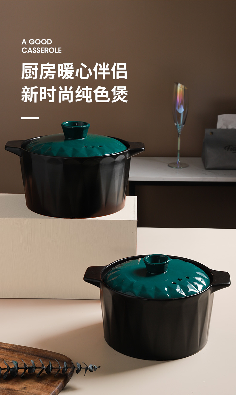 Casserole stew soup home fire gas Japanese high - capacity ceramic pan, high - temperature small stone bowl comes next