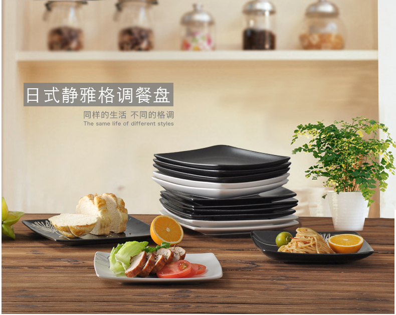 Creative hand - made ceramic tableware steak dinner plate plate plate contracted household move Japanese food dish breakfast tray