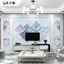 8d TV background wall wallpaper minimalist film and television wallpaper 3d geometric mural living room decorative wall cloth Nordic style