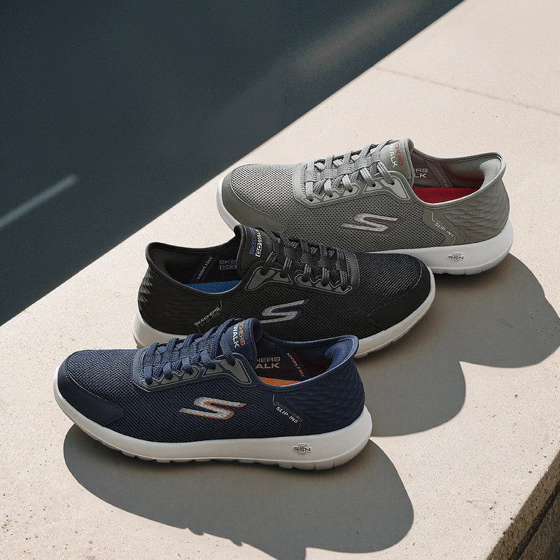 Skechers Men's Low-Top Walking Shoes Spring and Summer New Style Lace-Up Breathable Lightweight Thick-Soled Height-Increasing Casual Sports Shoes Skechers Men's Low-Top Walking Shoes Spring and Summer New Style Lace-Up Breathable Lightweight Thick-Soled Height-Increasing Casual Sports Shoes