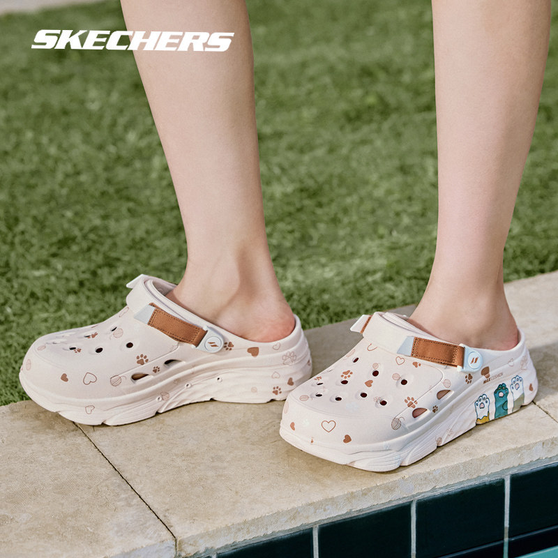 Skechers Graffiti Cute Claw Clogs for Women, Summer Thick-Soled Height-Increasing Sandals, Comfortable Shock-Absorbing Travel Clogs Skechers Graffiti Cute Claw Clogs for Women, Summer Thick-Soled Height-Increasing Sandals, Comfortable Shock-Absorbing Travel Clogs