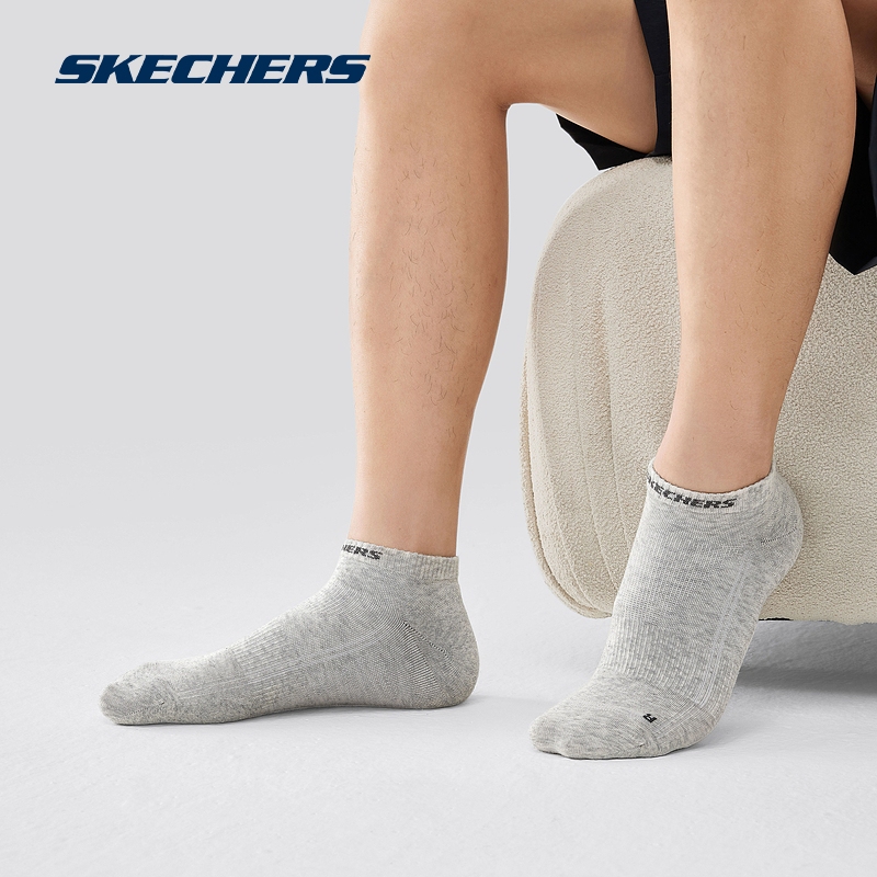 Skechers Sports Antibacterial Comfortable Wrap-Around Simple and Stylish Design Low-Cut Socks Unisex Socks Versatile Casual