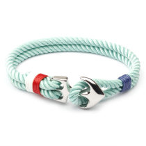 Navy wind anchor Bracelet Mens trendsetter European and American Street retro woven hand rope female students simple couple hand ornaments