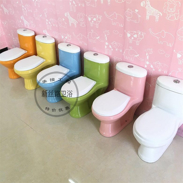 Kindergarten color toilet children's color toilet ceramic children's trumpet toilet color ceramic sitting urinal