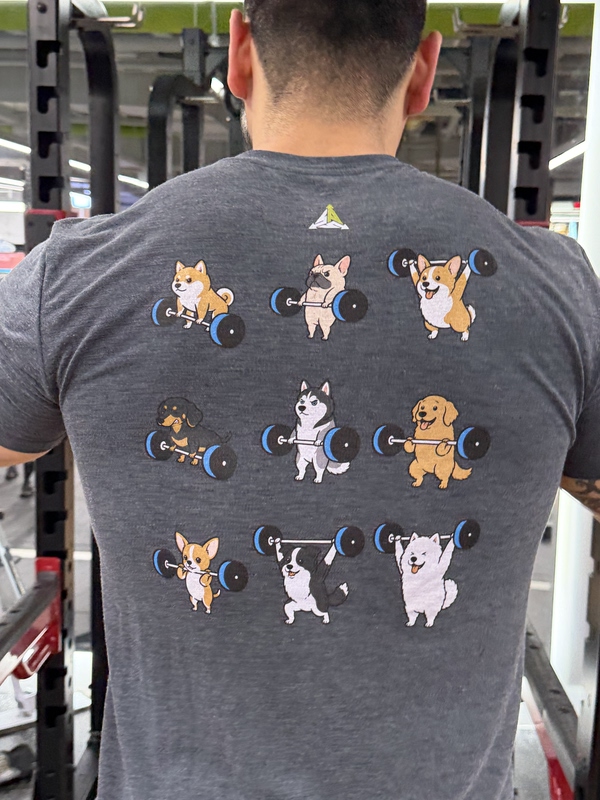 Puppy Weightlifting Iron Bull Training T-Shirt