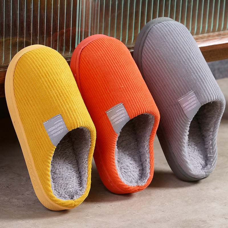 New Non-Slip Cotton Slippers for Women, Autumn and Winter Thick-Soled soft sole Indoor Plush Warm Maternity Couple Slippers for Men New Non-Slip Cotton Slippers for Women, Autumn and Winter Thick-Soled soft sole Indoor Plush Warm Maternity Couple Slippers for Men