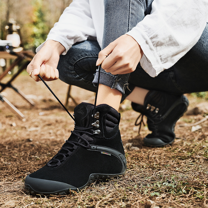 2022 Spring and Autumn Professional Hiking Shoes Women Waterproof Non-Slip Wear Light High Tube Hiking Shoes Outdoor Leisure Travel Shoes