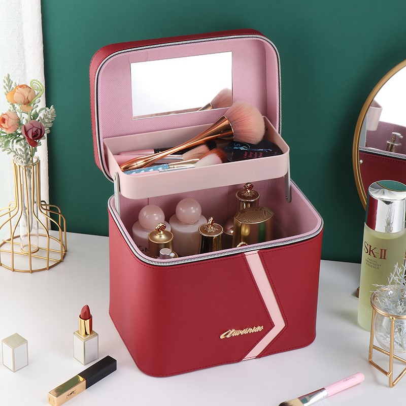 Color large capacity network red makeup pack female portable handheld 2021 new super fire skin care collection box