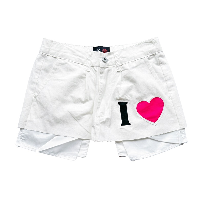 Nothingnessworld 26Ss (I Love You) Low-Waist Denim Shorts Hot Girl Heart-Shaped Patchwork Skirt Pants Nothingnessworld 26Ss (I Love You) Low-Waist Denim Shorts Hot Girl Heart-Shaped Patchwork Skirt Pants