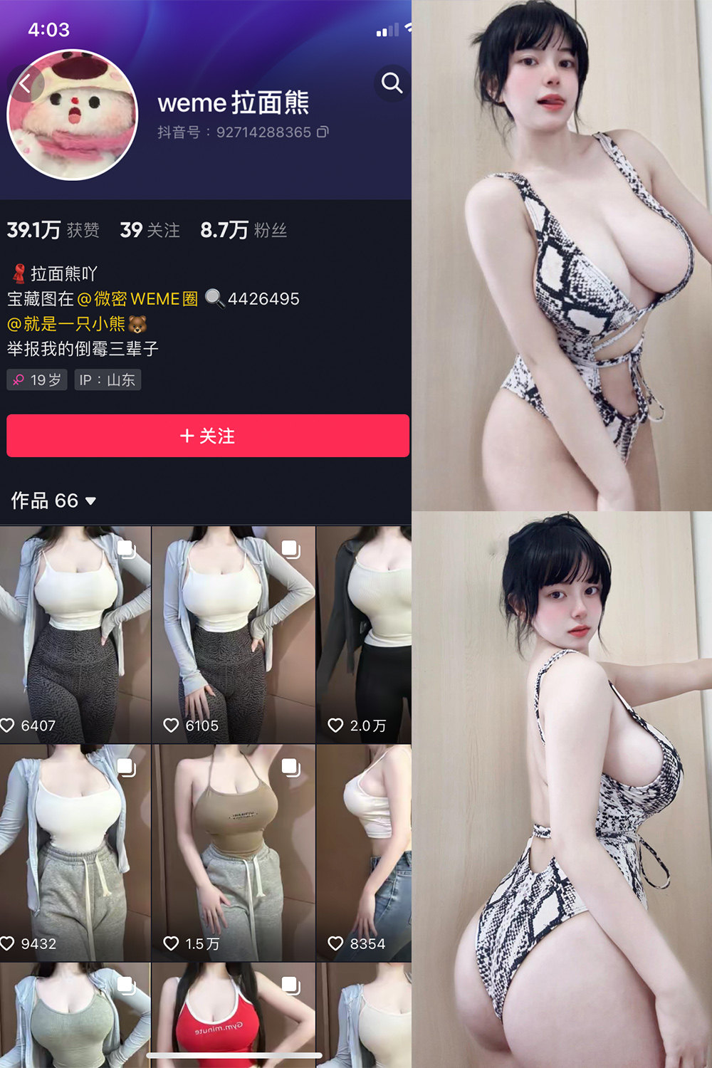 抖音 拉面熊 微密圈 视频 NO.011期 【11P2V】最新至：2024.4.26-品图吧