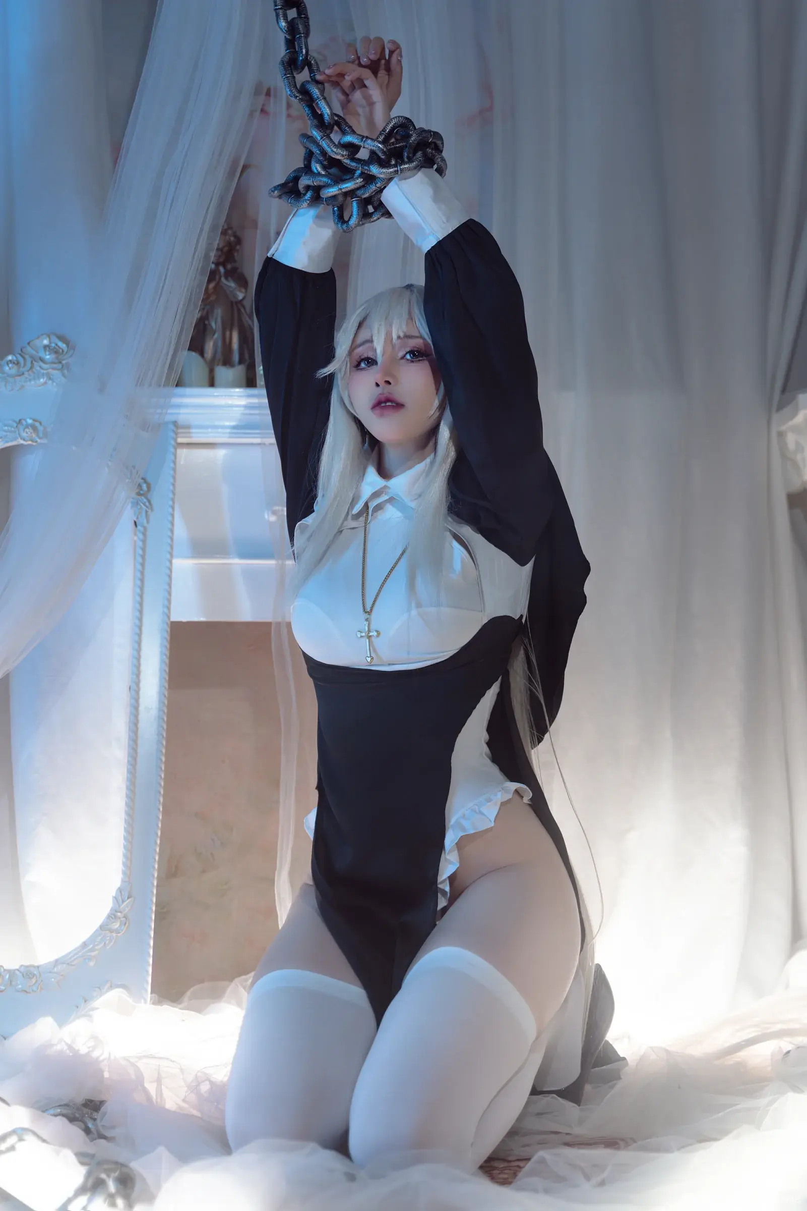 鹿八岁baby - 堕落修女 [61P]-品图吧