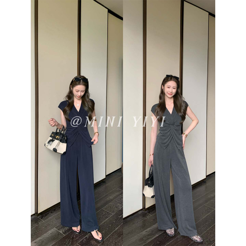 Yiyijia Petite [Soft and Fluffy Paper-Like Person] Knitted Casual Suit for Women 2026 Summer New Style Two-Piece Set