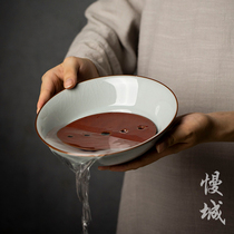 Ceramic jug bearing tea bearing tray Tea path accessories Dry bubble pan nourishing pot cushion combined pot tray tea Tootto for home tea set