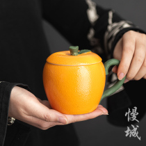 Cittaslow town Good luck Office cup Household ceramic water cup Creative drinking teacup Personal tea cup Mug with lid