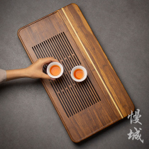 Bamboo tea tray household simple kung fu tea set rectangular tray household tea table Tea Sea drain water storage dry bubble table