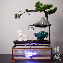 Slow city water crane reverse decoration creative flowing water decoration living room water circulating humidifier opening gift